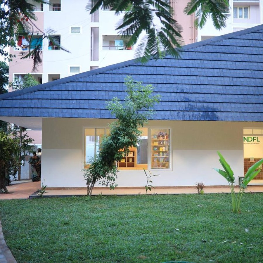 The MINDFL Early Learning Centre building opening onto its garden